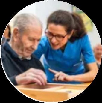 Professional caregivers providing high-quality service